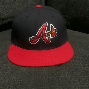 Authentic new era Atlanta Braves fitted baseball cap size 7 7/8